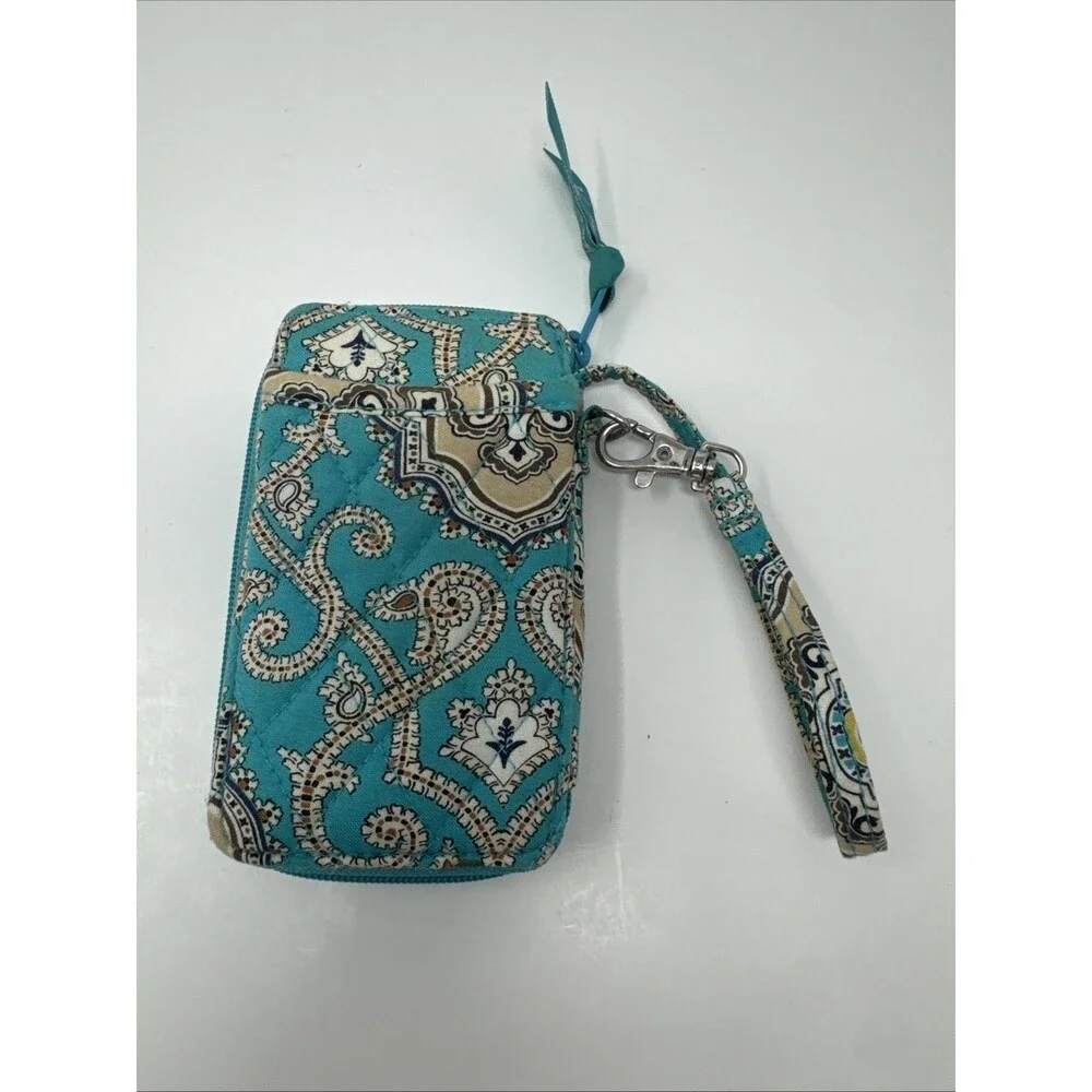 Vera Bradley Wallet Wristlet All In One Totally Turq Pattern Blue Green